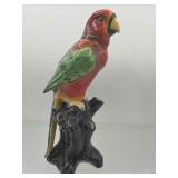 Vintage ceramic parrot flower frog