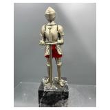 Vintage knight on marble base