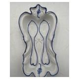 Vintage Germany porcelain double spoon rest