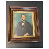 Antique framed print of Lincoln
