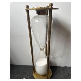 Vintage Brass unicorn & glass hour glass