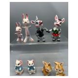 Vintage anthropomorphic bunnies S&P &!more