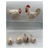 Vintage Rooster cream & sugar & more
