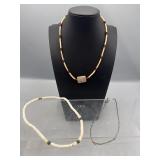 Heishi bead and other necklaces
