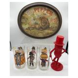 Vintage Mr Peanut dr Pepper and other collectibles