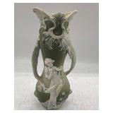 Vintage Art Nouveu jasper vase