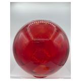 Vintage Amberina glass parlor lamp shade