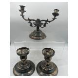Vintage silverplate candle holders