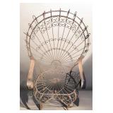 Antique wrought iron Peacock chair