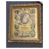 Antique framed our father print