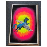 Vintage Pegasus black light poster