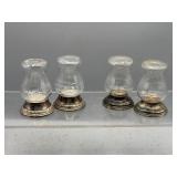Weighted Sterling and etched glass S&P shakers