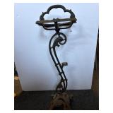 Antique metal smoke stand