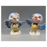 Vintage rhinestone eye bluebird S & P shakers