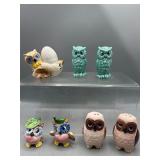 Vintage owl S&P shakers