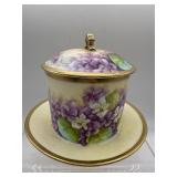 Antique Vienna Austria porcelain jam jar