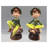 Vintage Enesco Pixie elf S & P shakers