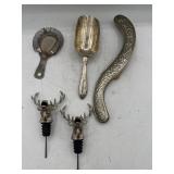 Vintage Holmes & Edwards cocktail strainer & more