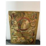 Antique chromolithograph our father prayer