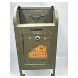 Vintage air mail metal bank