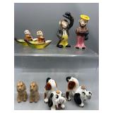 Vintage dog & monkey S&P shakers