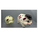 Vintage porcelain piggy banks