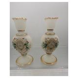 Antique opaline white vases