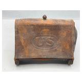 Antique US military cartridge box