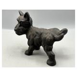Cast-iron Scotty dog doorstop lifting leg