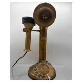 Vintage brass candlestick phone