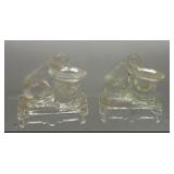 Antique dog & top hat candle holders