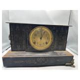 Antique Ansonia cast iron mantle clock