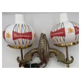Vintage Budweiser lighted wall sconces