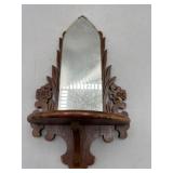 Vintage hand carved wall shelf