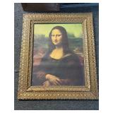 Ornate framed Mona Lisa print