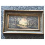 Antique signed painting on board