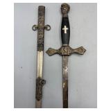 Pettibone Bros Engraved Knights Templar Sword