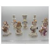 Vintage porcelain cherub figurines