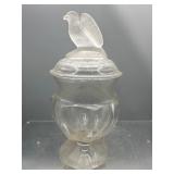 Vintage frosted eagle jar