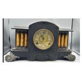 Antique Black American mantle clock faux amber