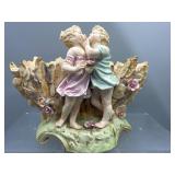 Vintage porcelain kissing children bowl