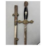 Pettibone Bros Engraved Knights Templar Sword