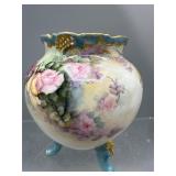 Vintage  porcelain footed vase