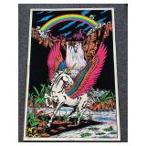 Vintage Pegasus 1983 black light poster