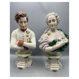 Vintage Germany Porcelein Napoleon & woman bust