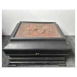 Asian wooden dragon motiff box