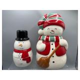 Vintage Snowman cookie jar & measuring cups