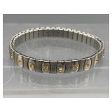 14k gold, S.S. & CZ Speidel stretch bracelet