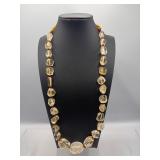 Chunky faceted quartz beaded necklace