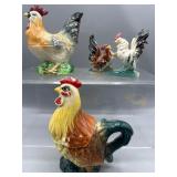 Vintage rooster sugar bowl & more